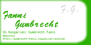 fanni gumbrecht business card